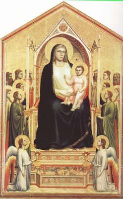 GIOTTO di Bondone Enthroned Madonna with Saints (mk08)